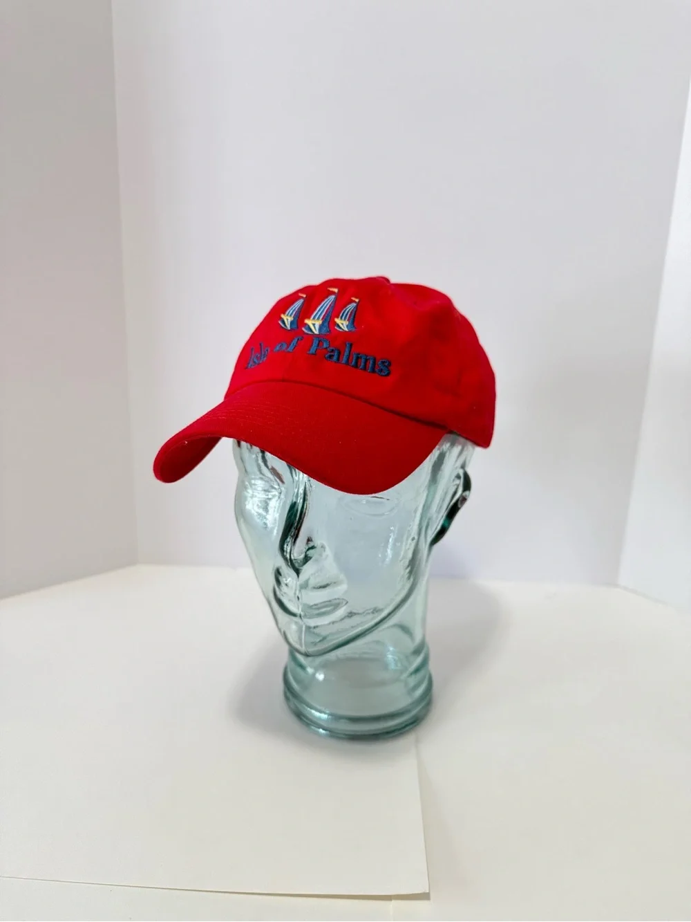 Red Embroidered 'Isle of Palms' Baseball Cap